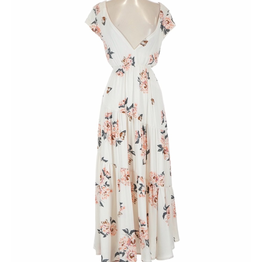 Free People White Floral Maxi Dress